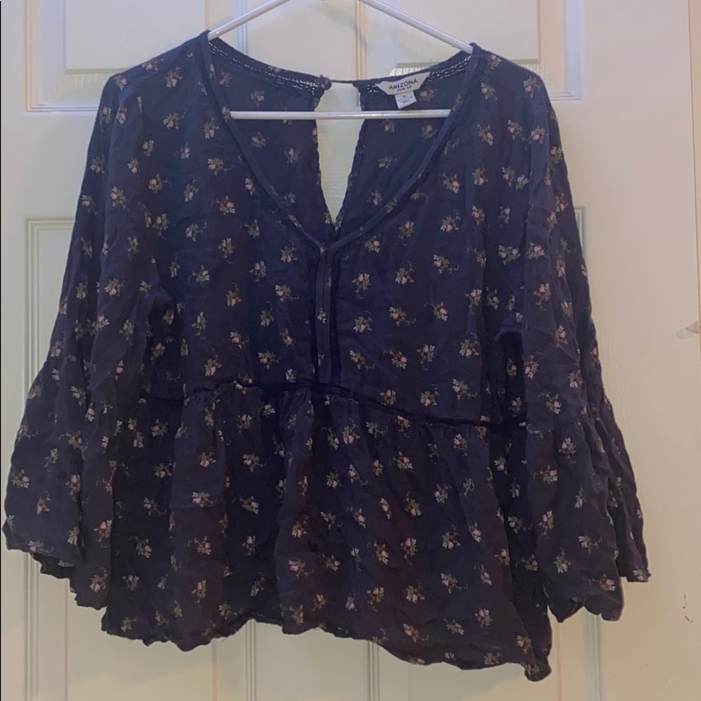 Floral blouse-long sleeves